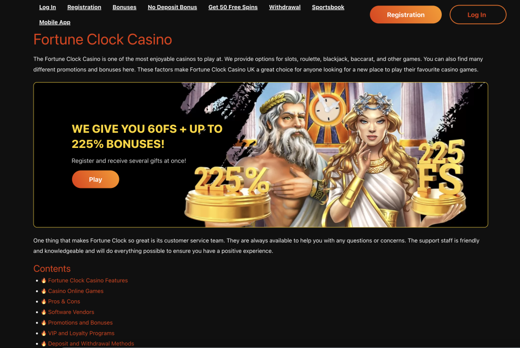Fortune Clock Casino Review

